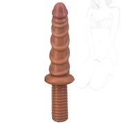 JINGHUA3 Consolador Doble Consolador Anal Realista Pene Dong Anal Plug para Punto G Vaginal Próstata y Estimulación Anal Masajeador SM Masturbadores Juguete Sexual Mujeres Lesbianas (Marrón) (Color :