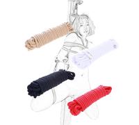 JINGHUA3 Cuerda de Bondage Cuerda de Bondage Suave con 10 Metros Juego de Bondage BDSM para Restricciones Juego de Bondage SM Suave Accesorios Cuerdas de Bondage (Rojo+Negro+Beige+Blanco)