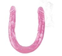 JINGHUA3 Doble Anal Plug Doble Consolador Consolador Anal Plug con Dos Extremos Pene Stick Doble Extremo Masturbación Masajeador Juguete Anal y Vagina SM Juguete Sexual Mujeres Hombres (Azul) (Color