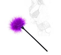 JINGHUA3 Feather Tickler SM Love Feather Bed Restricciones Pluma Coqueteo Juguete Sexual Testículos Estimulación del Clítoris Pluma Cachorro Juguete Sexual Perfecto para Espalda Pecho (Púrpura) (Colo