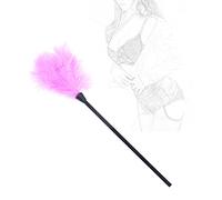 JINGHUA3 Feather Tickler SM Love Feather Bed Restricciones Pluma Coqueteo Juguete Sexual Testículos Estimulación del Clítoris Pluma Cachorro Juguete Sexual Perfecto para Espalda Pecho (Púrpura) (Colo