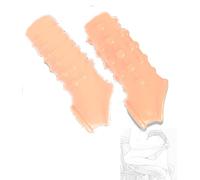 JINGHUA3 Funda para pene con anillos para testículos SM Condones para pene, paquete de 2 fundas para pene, reutilizable para retrasar la eyaculación, juguete sexual para parejas (transparente) (Color