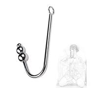 JINGHUA3 Gancho anal Gancho de acero inoxidable Bondage Anal Plug BDSM Analpluck SM Buttpluck Sexo Gancho anal Masajeador vaginal Estimulación del punto G Fetiche Juguete anal Juguete sexual (A) (Siz