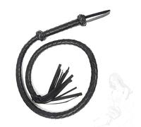 JINGHUA3 Látigo de Cuero BDSM Látigos Flogger Accesorios de Juguetes Sexuales Eróticos Juegos Sexuales para Adultos Juego de Roles Bondage Látigos Sexuales SM Juguete Sexual para (Negro + Rojo) (Colo