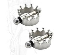 JINGHUA3 Pinzas para pezones fetiche ajustables Pinzas para pezones Corrector de senos Estimulación de metal Juego de roles Erótico SM BDSM Juguetes sexuales para mujeres y parejas (Plata, 1 par) (Co