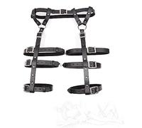 JINGHUA3 Restricciones BDSM Restricciones de cintura Juegos de esclavitud Juego de esclavitud ajustable Juego de esclavitud de una pieza esclavitud de cuero sexual SM Juego de roles de esclavitud