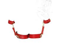 JINGHUA3 SM Bondage Kit Juego de sujeción para parejas Fetiche Restricciones sexuales Juguetes sexuales para mujeres con 2 muñequeras Correas de cintura para el muslo Juego de corteza (Rosa) (Color :