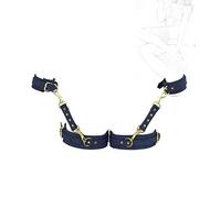 JINGHUA3 SM Bondage Kit Juego de sujeción para parejas Fetiche Restricciones sexuales Juguetes sexuales para mujeres con 2 muñequeras Correas de cintura para el muslo Juego de corteza (Rosa) (Color :