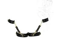 JINGHUA3 SM Bondage Kit Juego de sujeción parejas Fetiche Restricciones sexuales mujeres con 2 muñequeras Correas de cintura para el muslo Juego de corteza BDSM Esposas Juguetes sexuales (Azul) (Colo