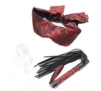 JINGHUA3 SM Látigos de cuero Plumas Cosquillas Paleta y máscara para ojos BDSM Bondage Set Restricciones Venda de ojos Flogger Fetiche Látigos Eróticos Adultos Nalgadas Juguetes sexuales