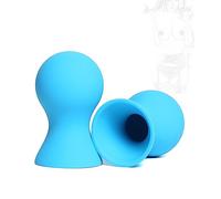 JINGHUA3 Succionador de pezón redondo de silicona Extractor de leche Succionador de pezón Coqueteo Juguete sexual Succionador de pezón erótico 1 par Succionador de pezón Estimulador (azul) (Color : B