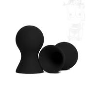 JINGHUA3 Succionador de pezón redondo de silicona Extractor de leche Succionador de pezón Coqueteo Juguete sexual Succionador de pezón erótico 1 par Succionador de pezón Estimulador (azul) (Color : S