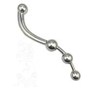 JINGHUA3 Tapón Anal de Acero Inoxidable Cuentas Anales Butt Plug Punto G Próstata Vagina Masajeador Consolador Estimulador Anal Plug Beads Bolas SM Juguete Sexual Erótico Parejas Masturbador (S) (Siz