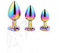 JINGHUA3 Tapones anales Tapones anales Fetiche Anal Plug Masturbación SM Bondage Consolador anal Masajeador de vagina Juego de roles erótico Estimulador anal Juguete sexual (Paquete de 3) (Size : 3 S