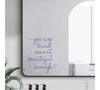 JINGIHE Pegatinas De Espejo, Cita Positiva, Motivacional, Inspiradora, You Are Kind Smart And Beautiful, Decorativos Adhesivos, Para Mujer, Baño Coche Ventana, Vinilo Autoadhesivas (1, Marrón)