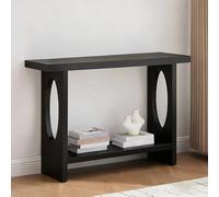 JINGJIAOPLSD Mueble Entrada Recibidor Moderna de Madera Maciza, Mesa Consola de Dos Niveles para Recibidor, Detrás del Sofá, Sala de Estar, Vestíbulo, Fácil Montaje(80x30x80cm/31.5x11.8x31.5in)