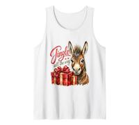 Jingle All The Way Donkey Christmas Farm Animal Holiday Camiseta sin Mangas