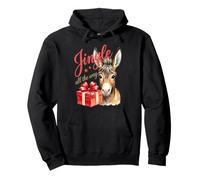 Jingle All The Way Donkey Christmas Farm Animal Holiday Sudadera con Capucha