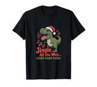 Jingle All The Way Rawr Funny Dino Christmas Camiseta