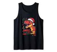 Jingle All The Way Rawr Funny Dino Christmas Camiseta sin Mangas