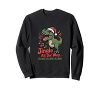 Jingle All The Way Rawr Funny Dino Christmas Sudadera