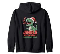 Jingle All The Way Rawr Funny Dino Christmas Sudadera con Capucha