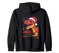 Jingle All The Way Rawr Funny Dino Christmas Sudadera con Capucha