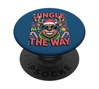 Jingle All The Way Reno Sonriente - Estilo de suéter Feo PopSockets PopGrip Adhesivo