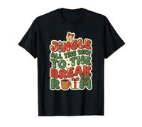 Jingle All The Way To Room Oficina Vacaciones Café Pausa Humor Camiseta gráfica económica