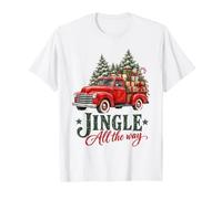 Jingle All The Way Vintage Red Pickup Truck Christmas Camiseta