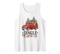 Jingle All The Way Vintage Red Pickup Truck Christmas Camiseta sin Mangas