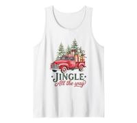 Jingle All The Way Vintage Red Pickup Truck Christmas Camiseta sin Mangas