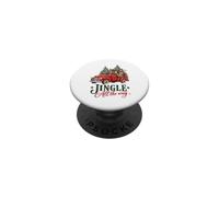 Jingle All The Way Vintage Red Pickup Truck Christmas PopSockets PopGrip Adhesivo