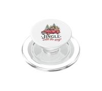 Jingle All The Way Vintage Red Pickup Truck Christmas PopSockets PopGrip para MagSafe