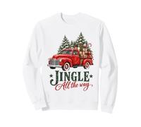 Jingle All The Way Vintage Red Pickup Truck Christmas Sudadera