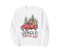 Jingle All The Way Vintage Red Pickup Truck Christmas Sudadera