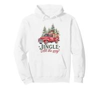 Jingle All The Way Vintage Red Pickup Truck Christmas Sudadera con Capucha