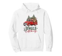 Jingle All The Way Vintage Red Pickup Truck Christmas Sudadera con Capucha