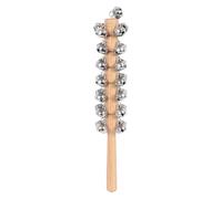 Jingle Bell Instrument, Kids Hand Rattle, Musical Bells with Wooden Handle Design, Sound Toy with Easy Grip Feature, Music Toy, Jingle Bell Toys for Home Indoor Outdoor Fun Play Use
