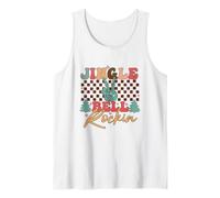 Jingle Bell Rockin' Divertido Vintage Vacaciones Navidad Camiseta sin Mangas
