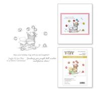 Jingle Bell Wishes - Juego de sellos de goma de The House-Mouse Tree-mendous Christmas Collection, rojo