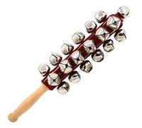 Jingle Bells de mano, educación temprana de niños, ayuda a la enseñanza, mango de madera, mangos de campanas, accesorios de aprendizaje de música en casa, sonajeros de percusión, educación temprana