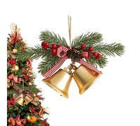 Jingle Bells for Christmas Tree, 62g Iron Holiday Ornament with Bow, Classic Metal Bell Decoration for Garland, Dining Room, Hotel Decor, Festive Tree Hanging Props for Seasonal Celebrations