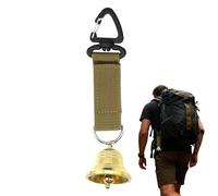 Jingle Bells - Mini campanas colgantes de 6,3 pulgadas, mosquetón ligero BearBells, protección de latón portátil fuerte ABS | Campana duradera a prueba de osos para montañismo, parque, , fogata,