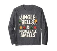 Jingle Bells Pickleball Huele a Divertido diseño navideño Manga Larga