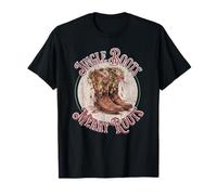 Jingle Boots Merry Roots Western Country Christmas Cow Camiseta