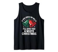 Jingle My Bells White Navidad Humor Vacaciones Navidad Camiseta sin Mangas