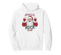 Jingle Rock Club Santa Christmas Fun Rocker Rock On Sudadera con Capucha