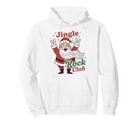 Jingle Rock Club Santa Christmas Fun Rocker Rock On Sudadera con Capucha