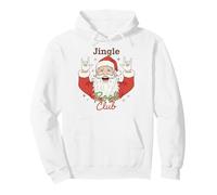 Jingle Rock Club Santa Christmas Fun Rocker Rock On Sudadera con Capucha